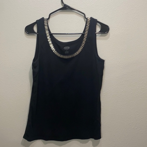 Talbots ribbed embellished tank top black - Picture 1 of 6